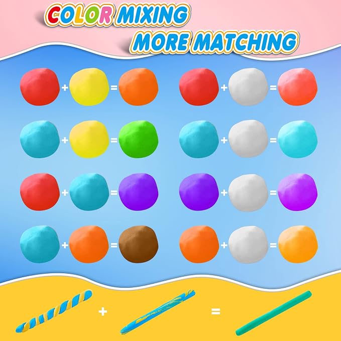 Air Dry Clay, 14 Colors Modeling Magic Clay - Image 3