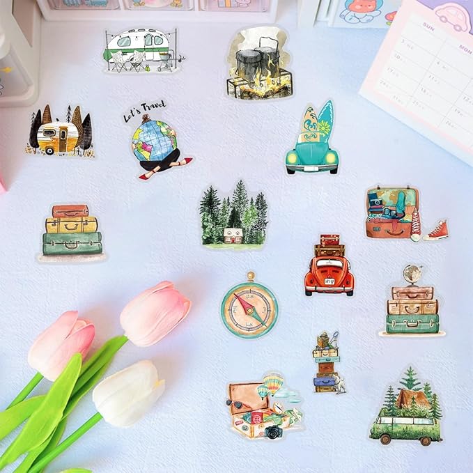 50 Pcs Outdoor PET Aesthetic Stickers - Image 5