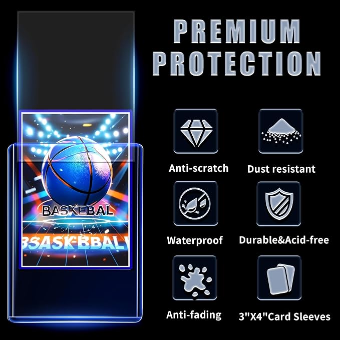 400 Card Sleeves Toploads for Cards, Premium Standard Size Trading Hard Plastic - Image 3