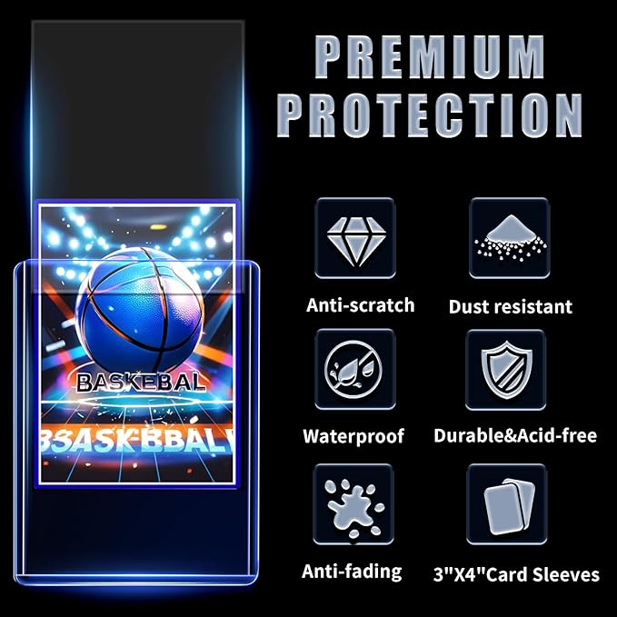 200 Card Sleeves Toploads for Cards, Premium Standard Size Trading Hard Plastic - Image 4