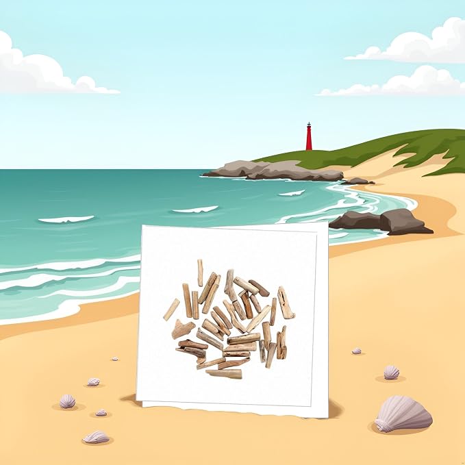 20 Pcs Wood Natural Driftwood Pieces Branch Slices Beach Decor - Image 4