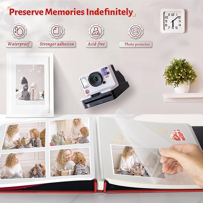 Artfeel Photo Album Self Adhesive Scrapbook, 60 Pages Large Photo Book - Image 2