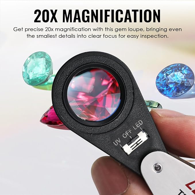 20x Foldable Pocket Magnifier Jewelers Loupe - Image 4