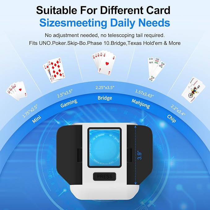 Automatic Card Shuffler|1-2 Deck Electric Card Shuffle Machine|Portable - Image 3
