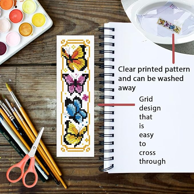 ORIGACH 6 Pcs Cross Stitch Bookmark Kit - Image 3