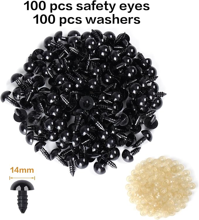 XKDOUS 14mm Safety Eyes, Crochet Eyes - Image 2