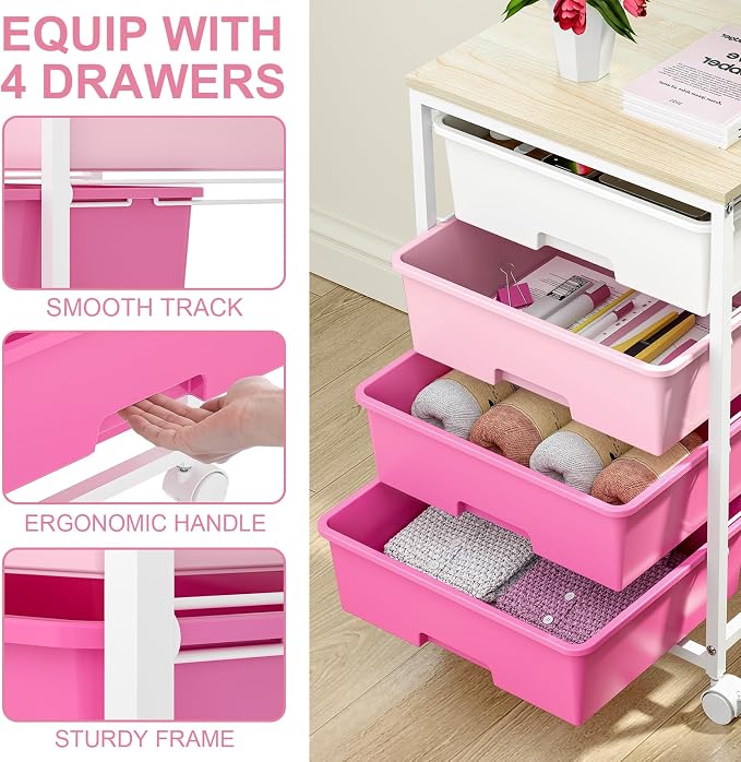 SYKIARIOL Utility-Rolling-Craft-Storage-Cart-Organizer - Image 4