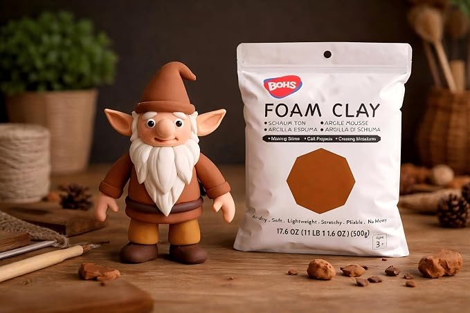 BOHS Chocolate Brown Modeling Foam Clay - 500g - Image 5