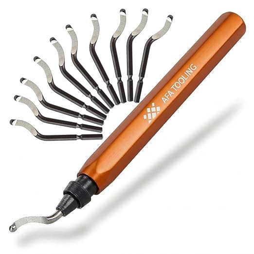 AFA Tooling - Silver Deburring Tool - Works on Metal, PVC Pipes, Plastic and 3D by AFAToolingApprovedforAutomotive