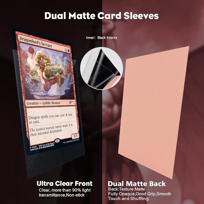 Peach Pink Dual Matte Card Sleeves, Katomula Card Sleeves - Image 3