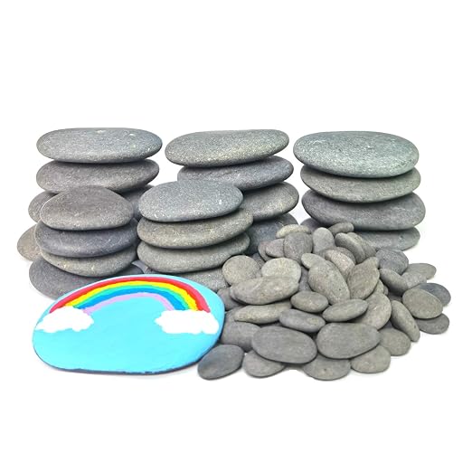 lifetop 120PCS Painting Rocks, DIY Rocks Flat & Smooth Kindness Rocks by lifetop