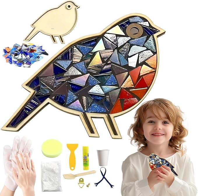 TATREBCRE DIY Mosaic Kit for Adults – Feather, Cat & Heart Designs – Christmas by Unknown