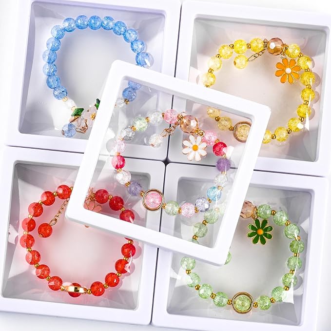 XSEINO About 7200PCS 6mm Glass Beads Bracelet Making Kit, 144 Assorted Colors - Image 6