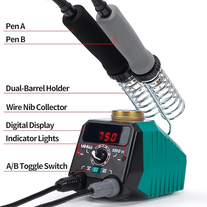 YIHUA 939D-VI Dual Pen Wood Burning Kit - Image 2