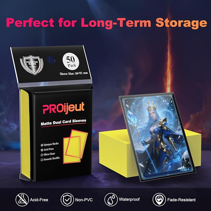 200 Pack Card Sleeves, Matte Dual Trading Card Sleeves - Image 4