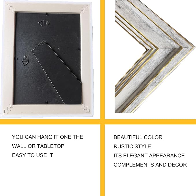 LUCKYLIFE 8x10 Picture Frame Set of 4 - Image 5