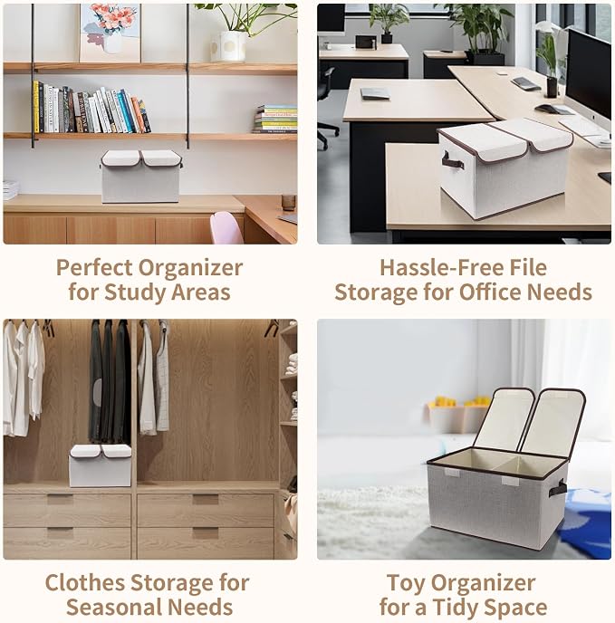 Foldable Fabric Storage Box, 16.5 x 11.8 x 9.8 inches, - Image 6