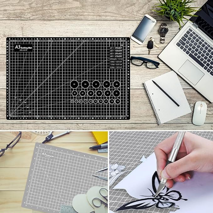 Headley Tools 18"x12" Thickened Self Healing Cutting Mat, A3 Rotary Cutting - Image 5