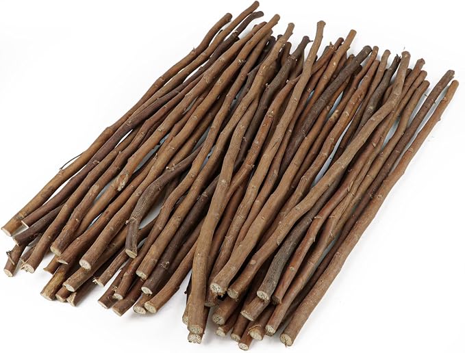 50Pcs Natural Twigs, Driftwood Branches, Unfinished Timber Rods by YOLUFER