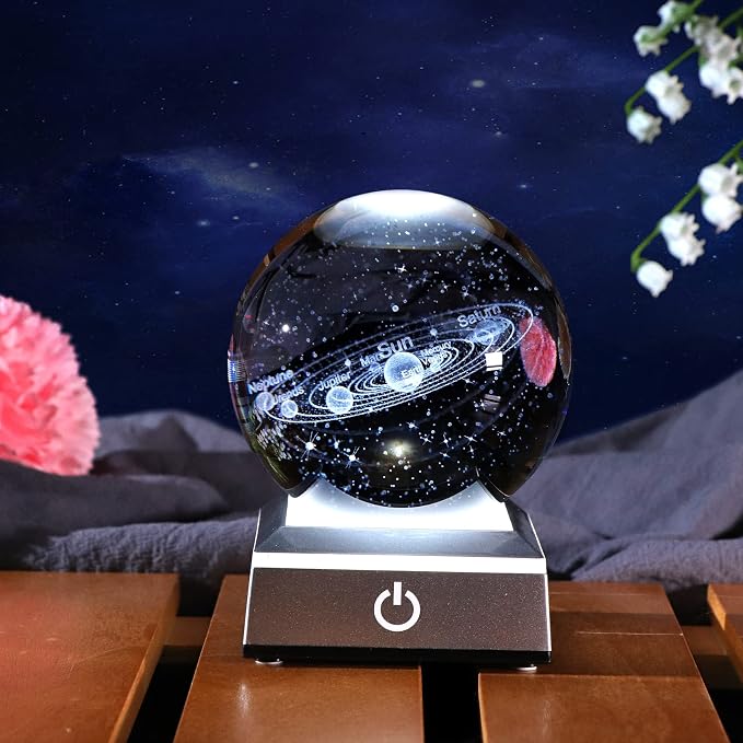 Ornalrist 3.15" K9 Crystal 3D Solar System Ball - Image 3