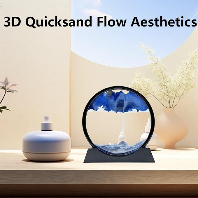 Moving Sand Art Liquid Motion, 3D Deep Sea Sandscape Color Quicksand Decor - Image 6