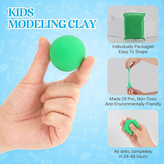 Air Dry Clay, 12 Packs Molding Clay, Soft Modeling Clay - Image 3