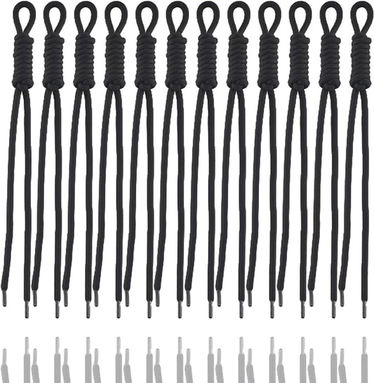 KJML DIY Paracord Keychain 12pcs Paracord Rope Keychain Braided Cord Rope Bag by KJMLDIY