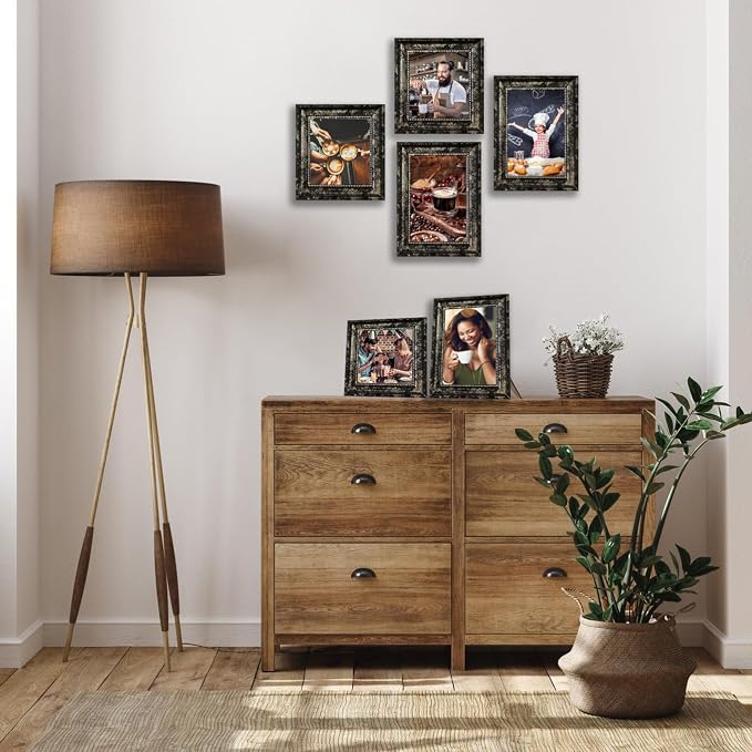 TKGYU 4x6 Picture Frame with Real Glass, 4 Pack Ornate Vintage Picture Frames - Image 4