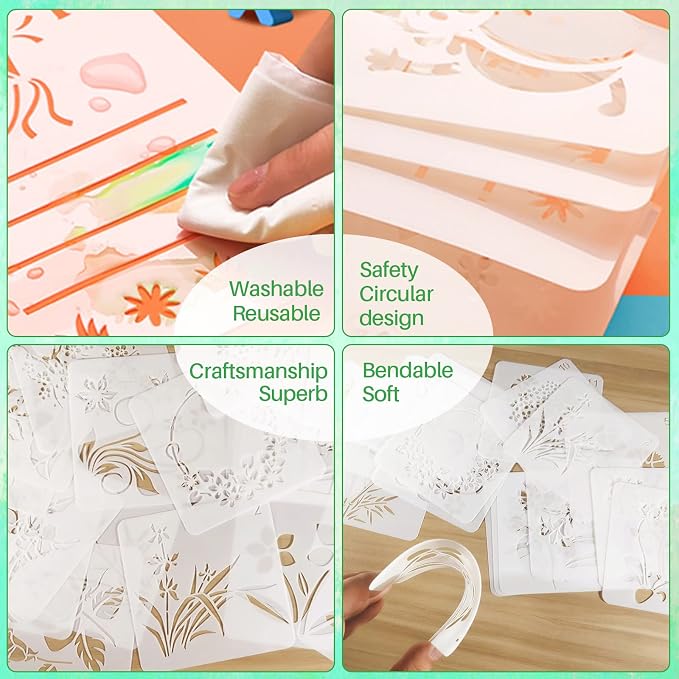 Farmhouse Stencils for Painting, Rock Painting Stencils Small Stencils for - Image 5