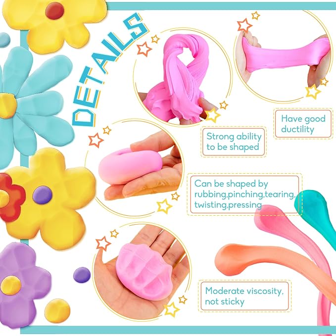 Air Dry Clay 24 Colors, Magic Clay Modeling Clay, DIY Molding Magic Clay - Image 3