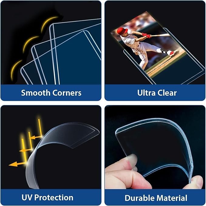 1000 Hard Plastic Card Sleeves, Premium Baseball Card Protectors, Sports Game - Image 4