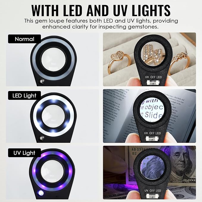 20x Foldable Pocket Magnifier Jewelers Loupe - Image 3