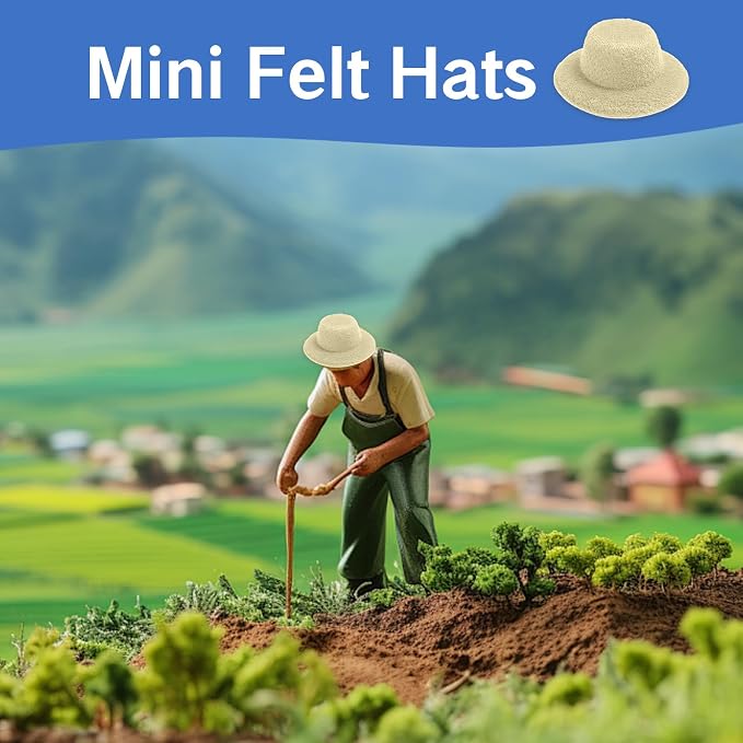NIIIYTYB 18 Colors Doll Hat Craft Set Mini Tiny Hats - Image 3