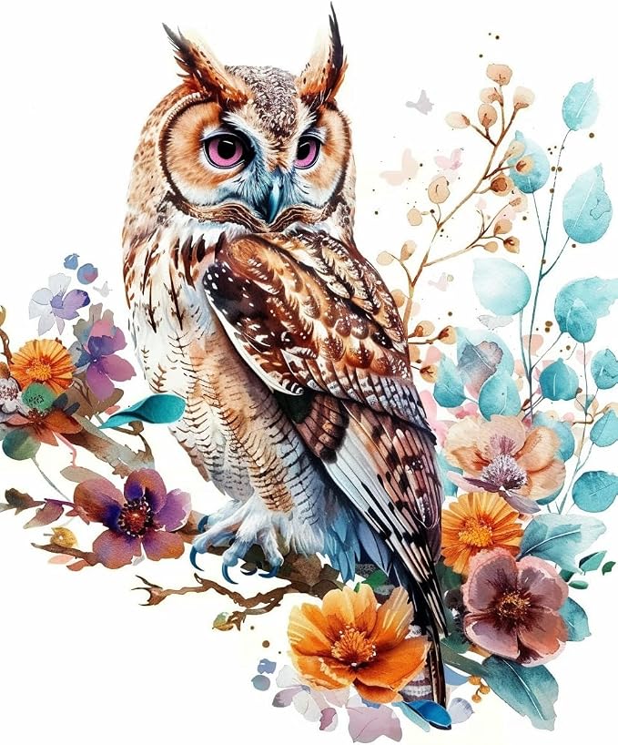 Naykow Floral Owl Diamond Painting Kits by Naykow