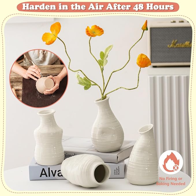 UHAPEER Air Dry Clay Kit for Adults, Pottery Set for Beginners - Image 6