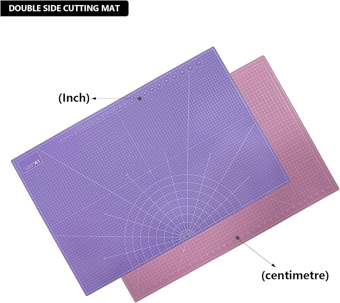 35" x 23" Self Healing PVC Cutting Mat, A1-Pink or Purple | Large, Double Sided - Image 2