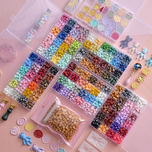 1200 Pcs Assorted Wax Seal Beads Bulk, Andotopee Sealing Wax Beads - Image 5