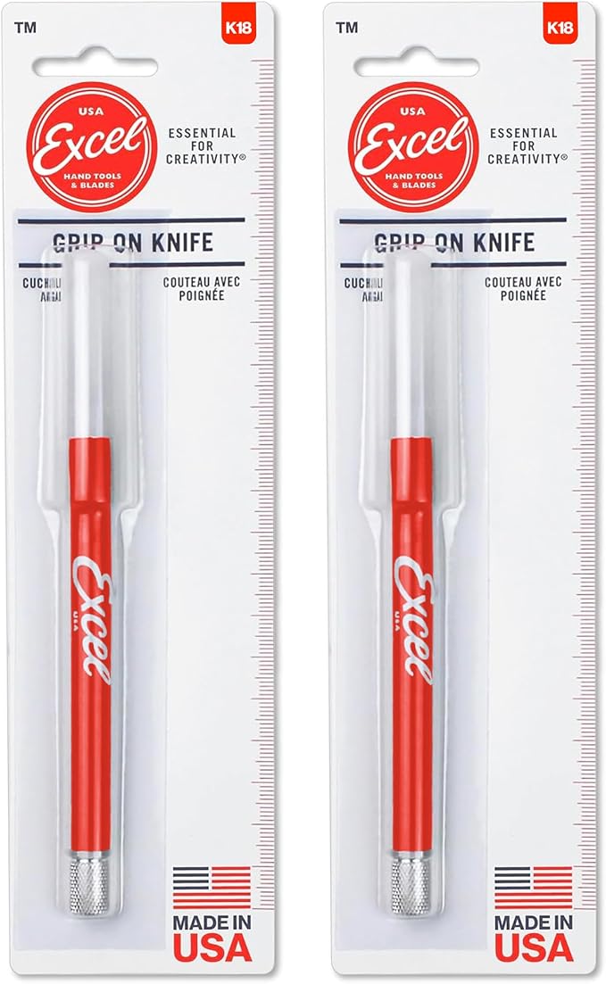 Excel Blades K18 2-Pack Soft Grip Craft Knives, #11 Blades by ExcelBlades