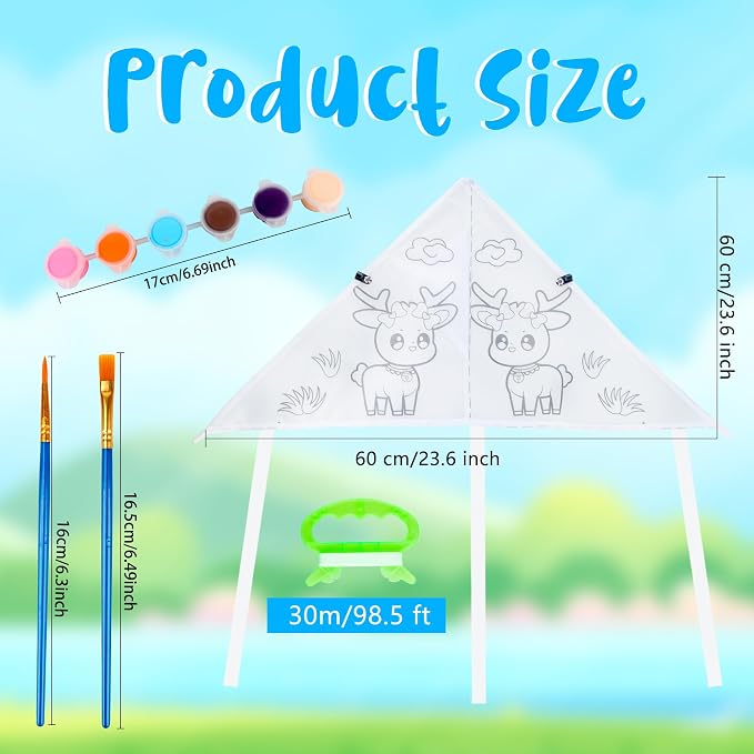 24 Pcs DIY Color Filled Kite for Kids - Image 2