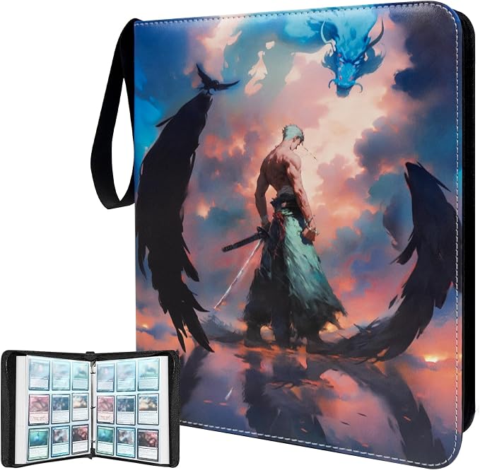 Trading Card Binder for One Piece Zoro Cards, 9 Pocket by WESTTUNE