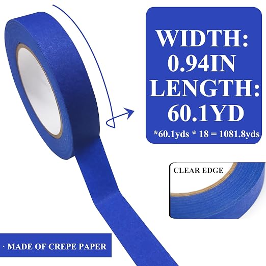 Premium Blue Tapes, Painters Tape, Masking Tape, Medium Adhesion, Packing - Image 2