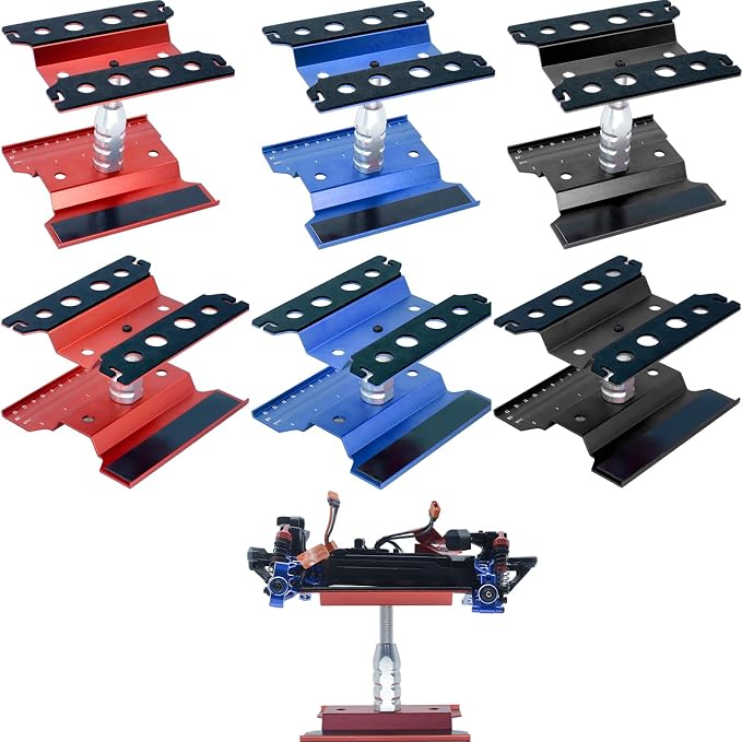 RC Car Repair Work Stand Lift Lower Adjustable Workstation Aluminum 360 Degree - Image 6