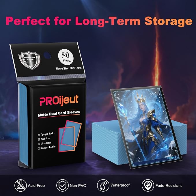 200 Pack Card Sleeves, Matte Dual Trading Card Sleeves - Image 4
