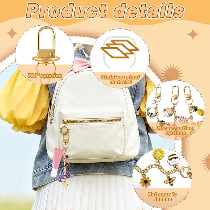 Wurosi 52 Set Lip Gloss Keychain Making Kit, Gift Bags, Thank You Cards - Image 3