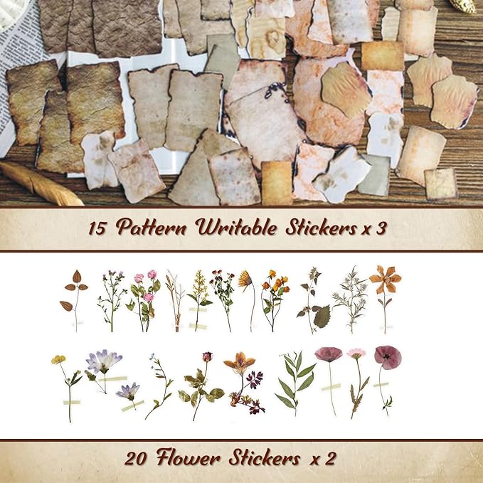 565 Pcs Vintage Scrapbook Paper Kit, Scrapbook Paper Supplies - Image 6