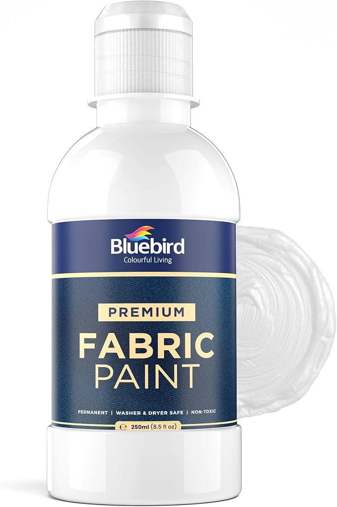 BLUEBIRD Fabric Paint, 8.5 Fl Oz, Permanent Fabric Paints by BluebirdArts