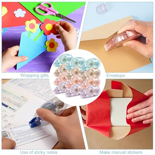 12 Pack Double Sided Tape Roller, Scrapbook Supplies, Glue Tape | Crafts - Image 7