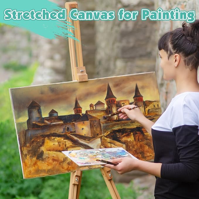 ESRICH Long Canvas for Painting 10x20 Inch, Primed Acid-Free Cotton Rectangular - Image 6
