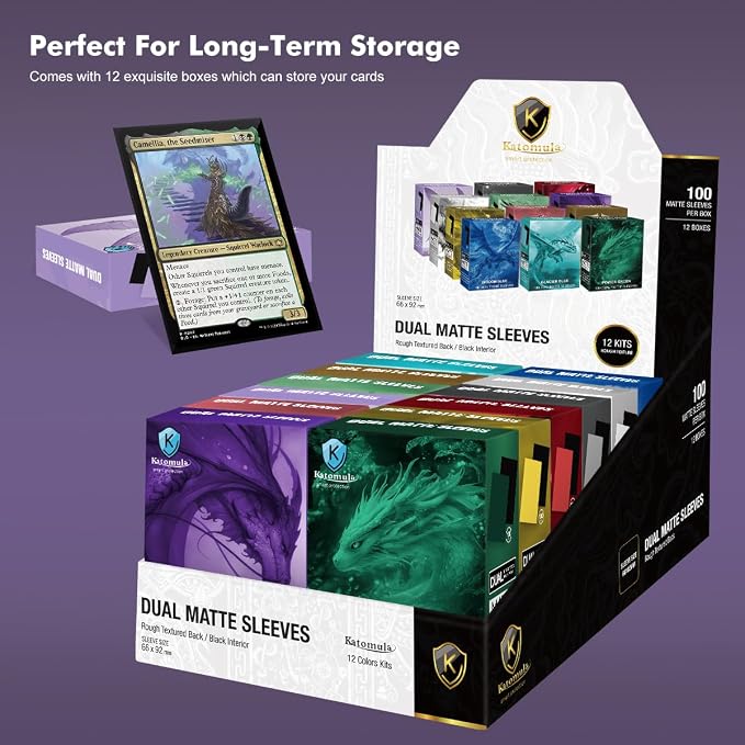 Orchid Violet Dual Matte Card Sleeves, Katomula 100PCS Card Sleeves - Image 7