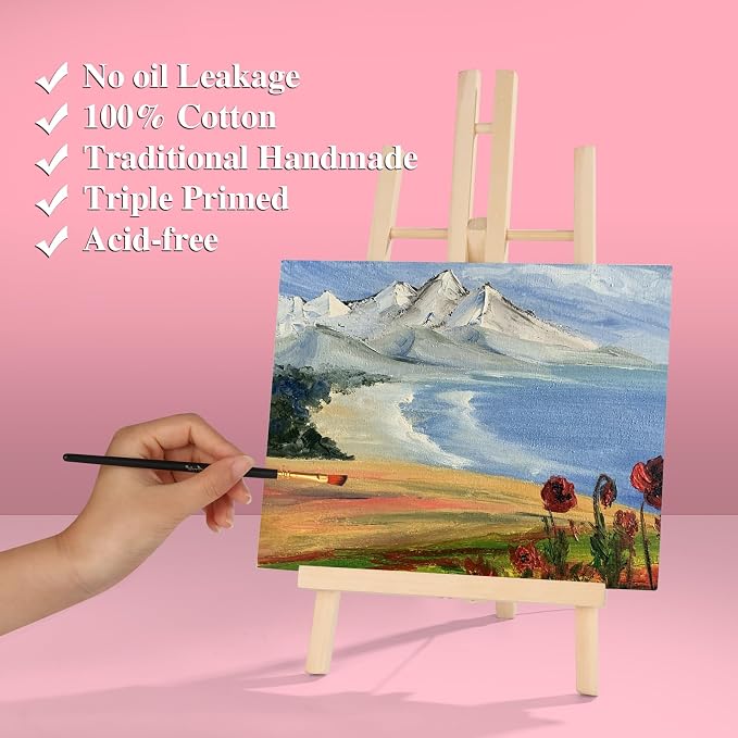 ESRICH Canvas Boards for Painting 8x10 Inch, 56 Pack Bulk 8x10 Inch Canvases - Image 4